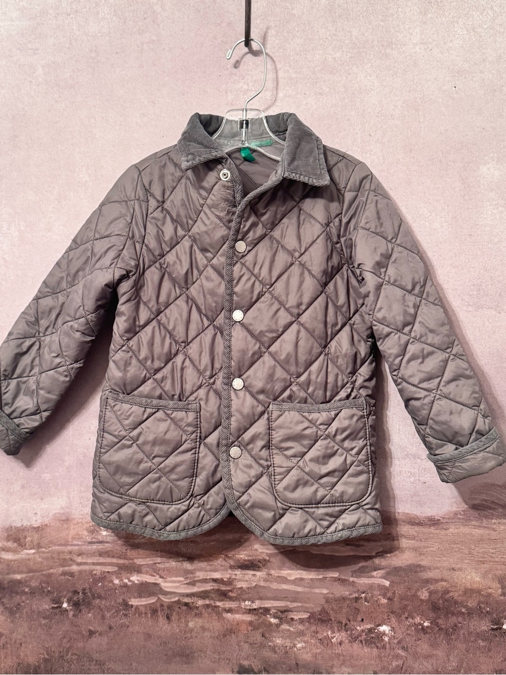 BENETTON Boys Quilted Jacket 4-5 Years /